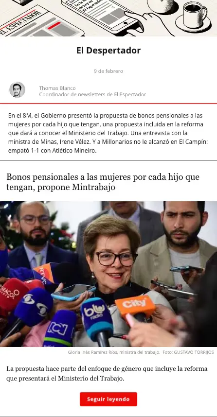 Newsletter El Espectador