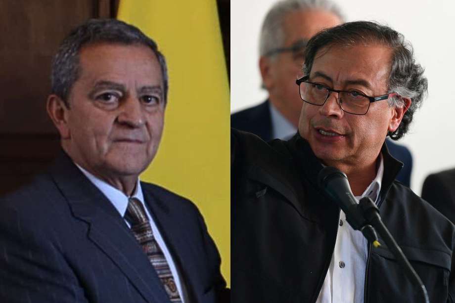 Secretario General de la Cancillería, Jose Antonio Salazar, y el presidente Gustavo Petro.
