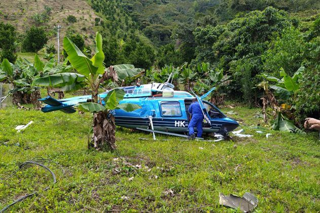 Helicóptero que partió desde Medellín se accidentó en Cañasgordas, Antioquia