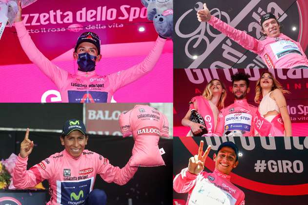 Giro de Italia: Los cinco colombianos que se han vestido de rosa