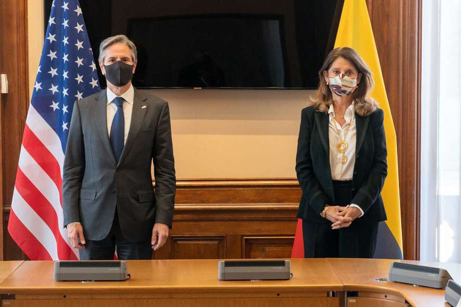 El secretario de Estado de EE. UU., Antony Blinken se reunió con la canciller colombiana, Marta Lucía Ramírez en París.