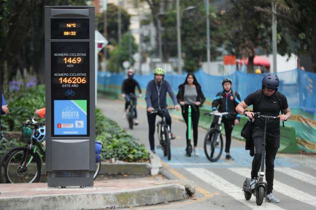 Bogotá estrena su contador público de bicicletas