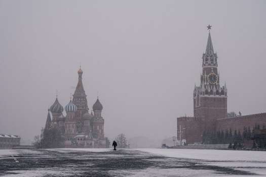La imagen del día: Rusia endureció el confinamiento de su población por coronavirus.  / AFP