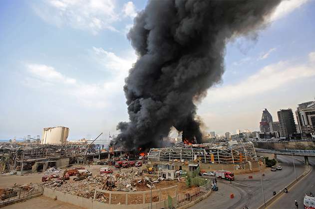 Beirut sufre una nueva tragedia tras desatarse un incendio en los almacenes del puerto