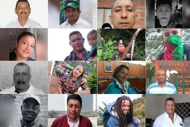 Los 17 líderes y lideresas sociales asesinados en lo que va del 2022