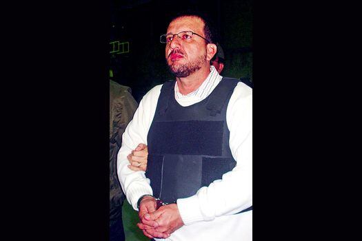Carlos Mario Jiménez, alias “Macaco”, el día que fue extraditado a Estados Unidos. / AFP