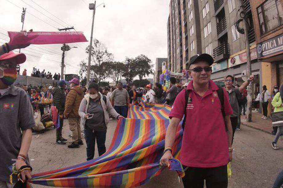 Marcha LGBTI en el sur de Bogotá.