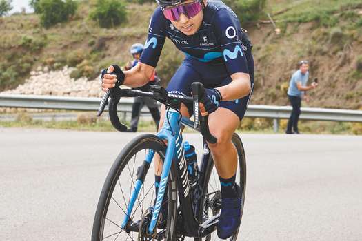 La ciclista colombiana Paula Andrea Patiño corre para el equipo Movistar. / Cortesía: Movistar
