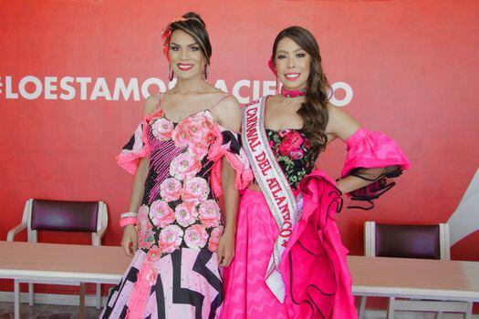 Ivanoska Arenas y María Alejandra Borrás, reinas del Carnaval del Atlántico 2018.  / Cortesía.