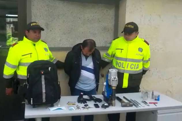 Con taladro, un hombre intentó robar $360 millones de un cajero electrónico en Bogotá 