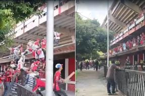 ¡Vergonzoso! Hinchas del Cúcuta Deportivo protagonizan desmanes en su estadio: video