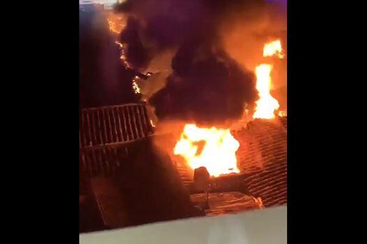 Imagen del incendio tomada de un video.