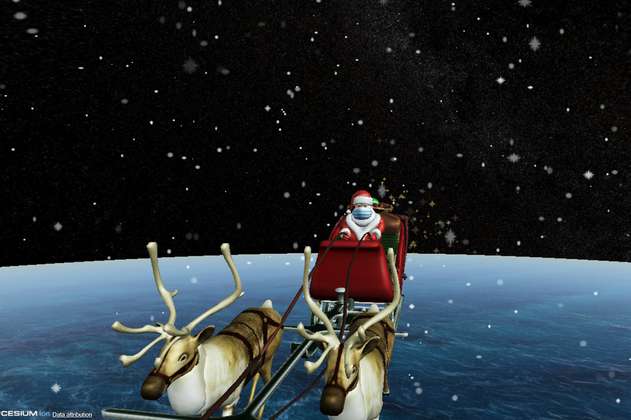 Siga, en tiempo real, el recorrido de Papá Noel repartiendo regalos
