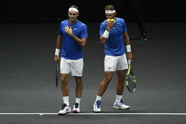 Federer y Nadal se divierten y ganan su primer partido de dobles juntos