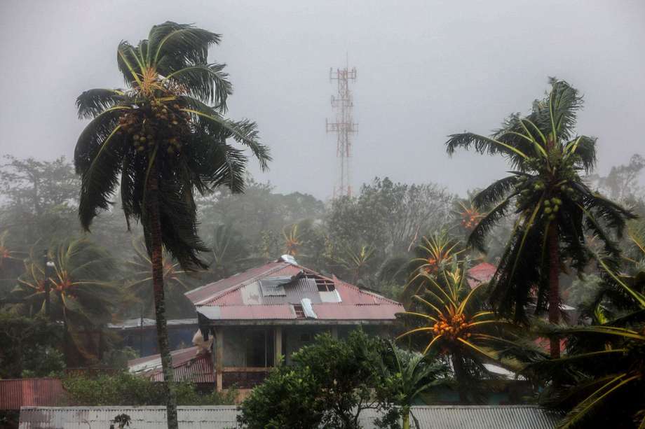 Imagen de las lluvias y daños preliminares que el huracán Eta está llevando hacia Nicaragua y otros países de Centroamérica.