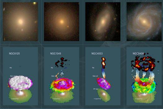 Los datos de más de 600 galaxias están en la web.  / Califa