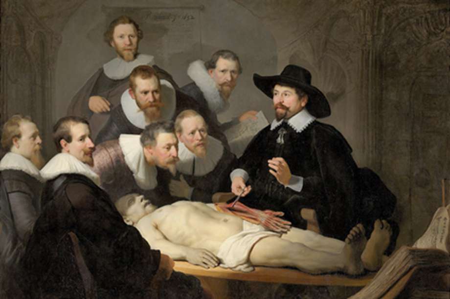 Obra “Lección de anatomía del doctor Tulp” (1632), del pintor neerlandés Rembrandt Harmenszoon van Rijn.