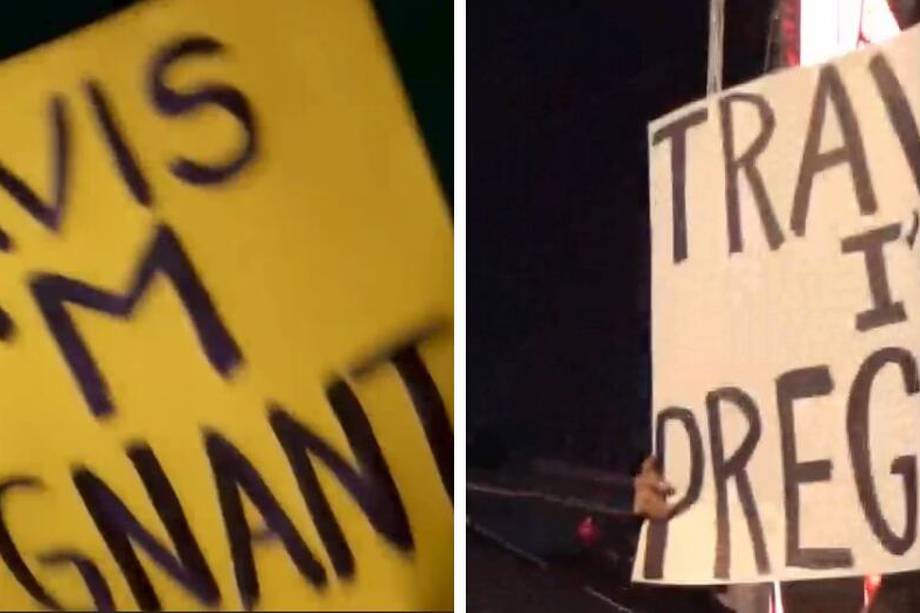 A la izquierda el cartel original, del video "All the small things" del 2001 y a la derecha el cartel de Kourtney Kardashian.