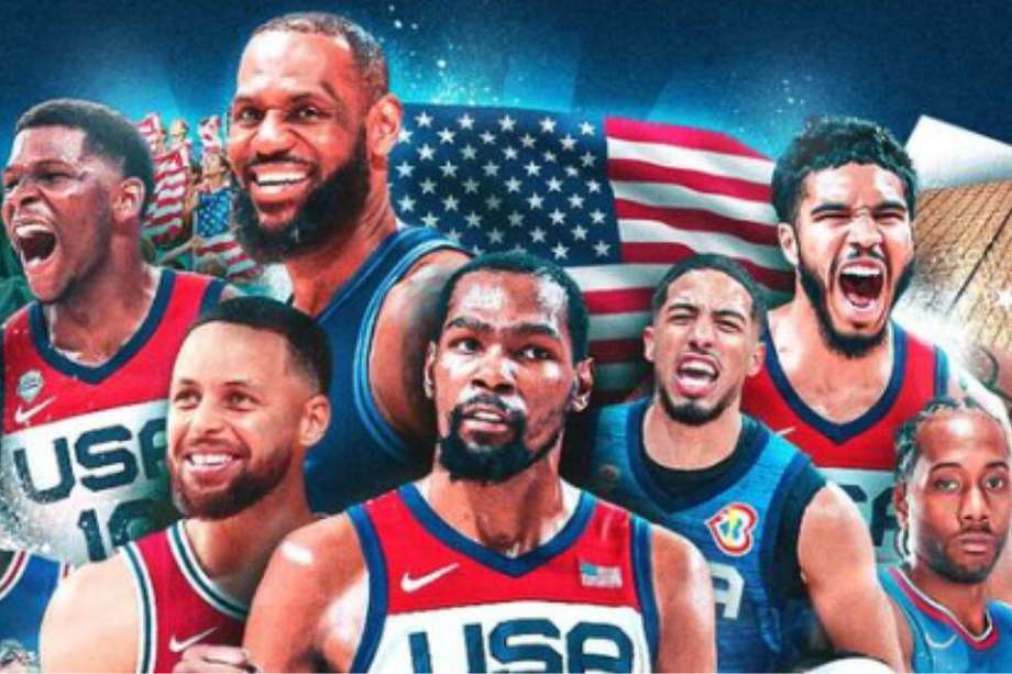 El "Dream Team" de Estados Unidos que busca el oro en los Juegos Olímpicos de París 2024.