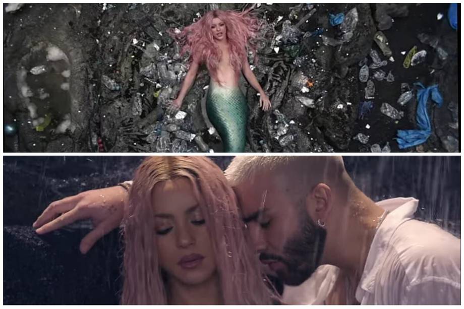 Shakira, junto al cantante, también colombiano, Manuel Turizo, en el vídeo de "Copa Vacía" hacen una reinterpretación, con libertad creativa, de la historia de La Sirenita.
