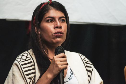 Daniela Soto Pito (Caldono, 1997) es una joven lideresa del pueblo nasa. / Gisell Sánchez.