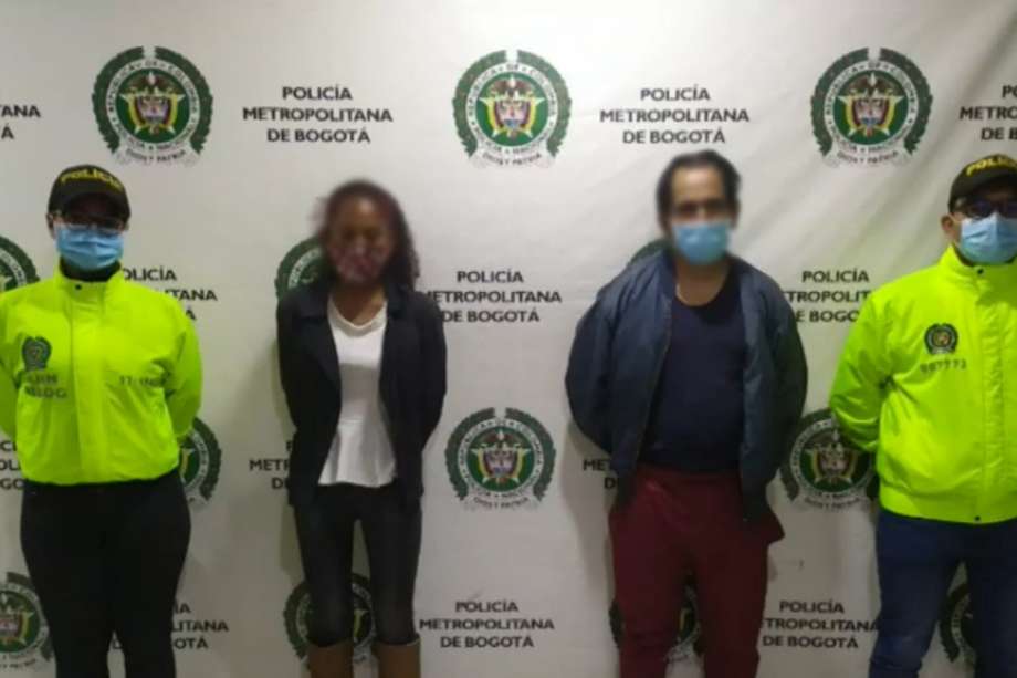 Carolina Glaván y Nilson Díaz fueron detenidos en el occidente de Bogotá, tras la desaparición de Sara Sofía.