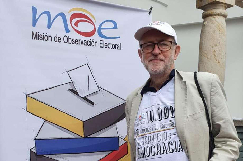 Jeremy Corbyn, exlíder laborista británico, estuvo en Bogotá como observador electoral.