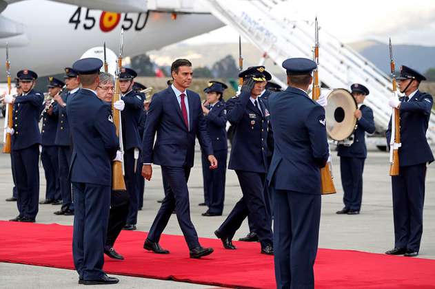 Presidente de España, Pedro Sánchez, llegó a Colombia