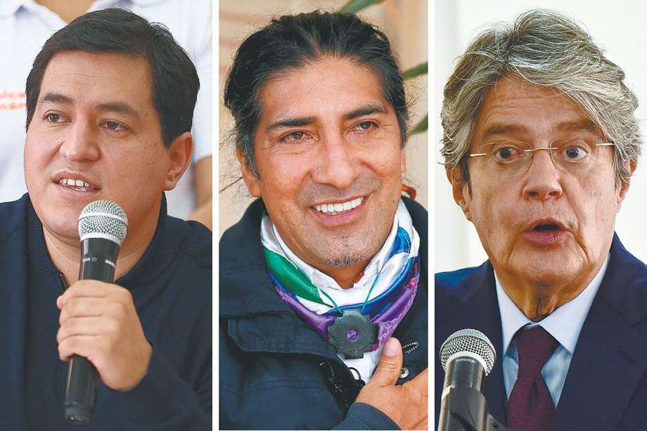 Guillermo Lasso, Andrés Arauz y Yaku Pérez son favoritos en las urnas en Ecuador este domingo.