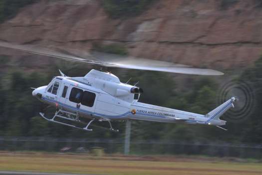 (Imagen de referencia) El helicóptero hacia un recorrido entre Melgar (Tolima) y Madrid (Cundinamarca).  / Cortesía Fuerza Aérea