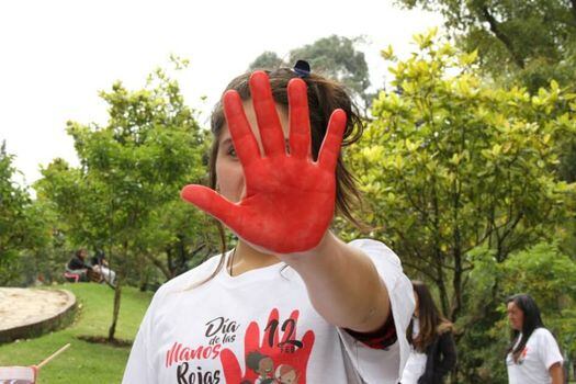 El Día de las Manos Rojas se realiza todos los 12 de febrero y busca frenar la vinculación de niñas, niños y adolescentes en las guerras y conflicto armado.  / Archivo Particular.