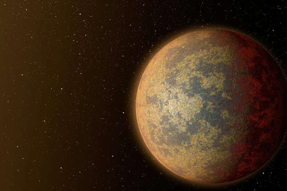 La interpretación de este artista muestra una posible aparición del planeta HD 219134b, el exoplaneta rocoso confirmado más cercano encontrado hasta la fecha fuera de nuestro sistema solar.