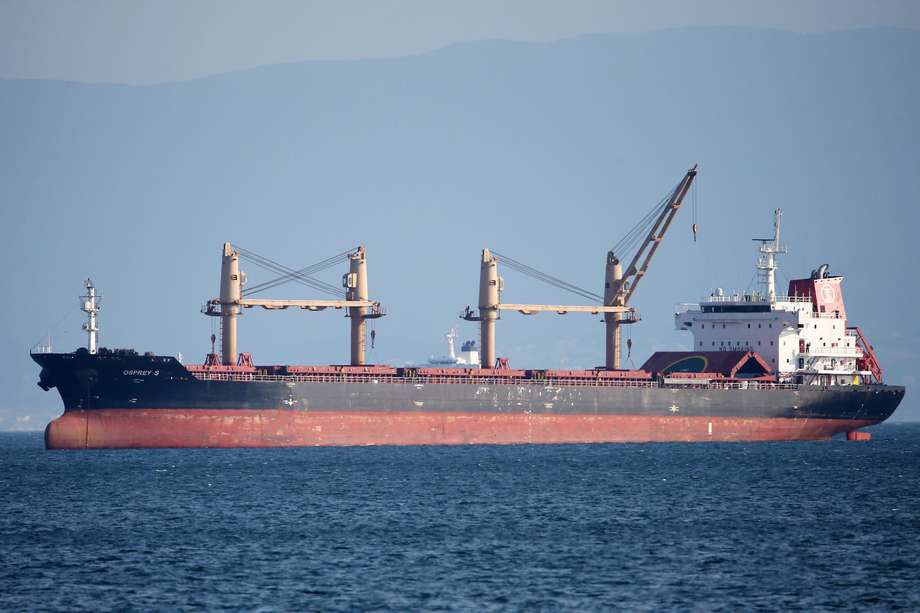 Imagen de referencia. En la foto, se ve el buque granelero turco Osprey S, con bandera de Liberia, anclado frente a la costa del distrito de Tuzla en Estambul, Turquía.