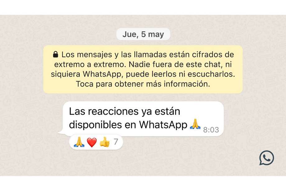 Las reacciones con emojis ya están disponibles en la última versión de la aplicación.