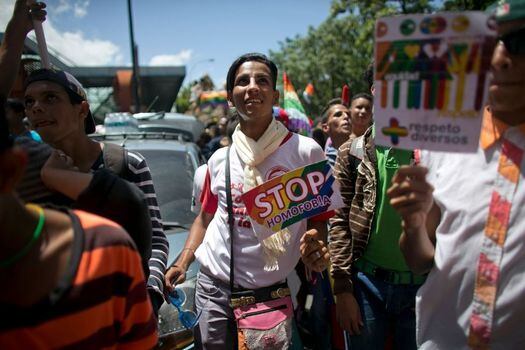 Marcha del orgullo gay en Caracas, Venezuela, en 2016.