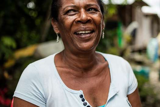 Jesusita "Tuta" Moreno en Noanamá, Chocó. Esta líder social gozaba de un gran respeto entre su comunidad. / Ramón Campos Iriarte.