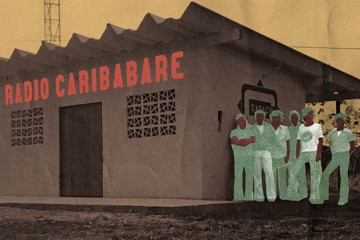 En 1984 fue dinamitada Radio Caribabare, en Saravena (Arauca). Su dueño era el periodista Efraín Varela, asesinado en 2002. / Archivo familia Varela. Tratamiento imagen: Taller Agosto.