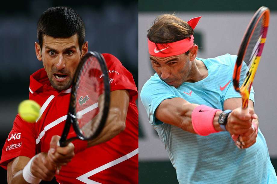 Novak Djokovic (izquierda) y Rafael Nadal (derecha) se han enfrentado en 56 oportunidades desde 2006.