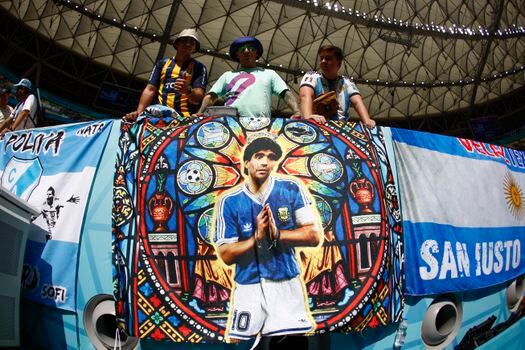 Los homenajes a Maradona en el Mundial de Catar 2022.