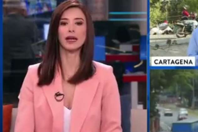 Los periodistas de Noticias Caracol supieron maniobrar una situación en vivo