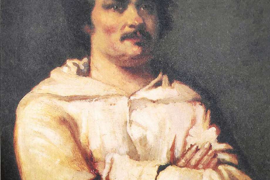 Illustration based on the portrait of Honoré de Balzac made by Louis Boulanger in 1836.