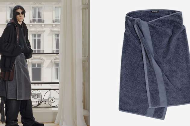 Balenciaga presenta una falda en forma de toalla que cuesta 925 dólares