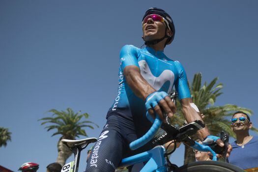 Nairo Quintana, ciclista del equipo Movistar.  / AFP