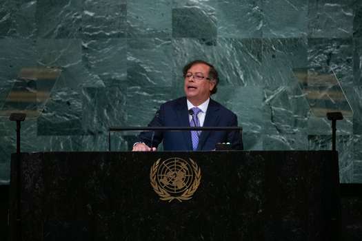 Gustavo Petro en la Asamblea General de la ONU, en septiembre de 2022.