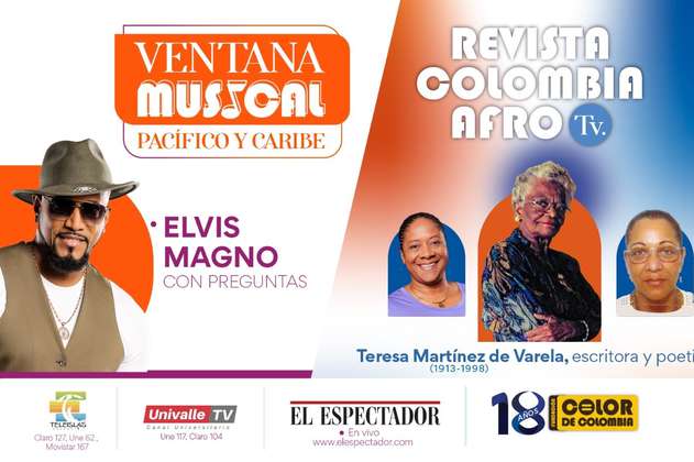 Elvis Magno en Ventana musical y Teresa Martínez en Revista Afro TV