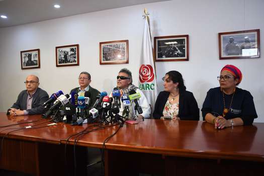 Después de recobrar su libertad, Santrich habló desde la sede del partido político FARC / Gustavo Torrijos - El Espectador.