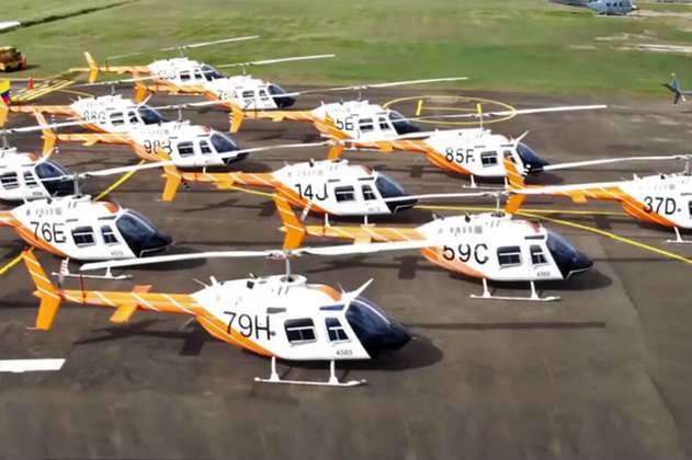 Fuerza aérea colombiana recibe 60 helicópteros para entrenamiento de pilotos