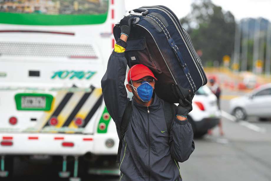 venezolanos  saliendo de Bogota