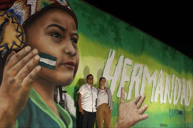 Un mural recuerda con esperanza a Chapecoense en Medellín