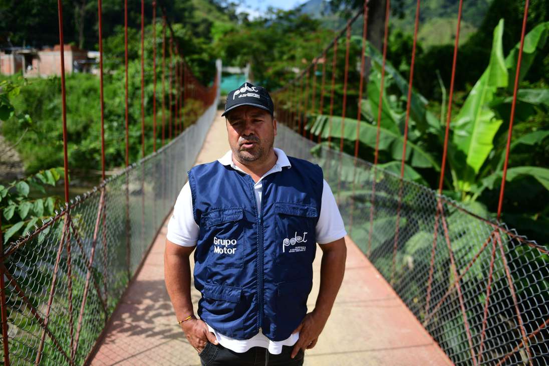 Gustavo Sánchez, miembro de Motor PDET en Sardinata y uno de los encargados en la construcción del puente.